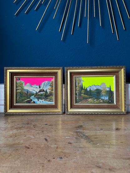 #30A Ramsau church fluo pink, #30B not Ramsau church fluo yellow je 25,5 x 20,5cm M