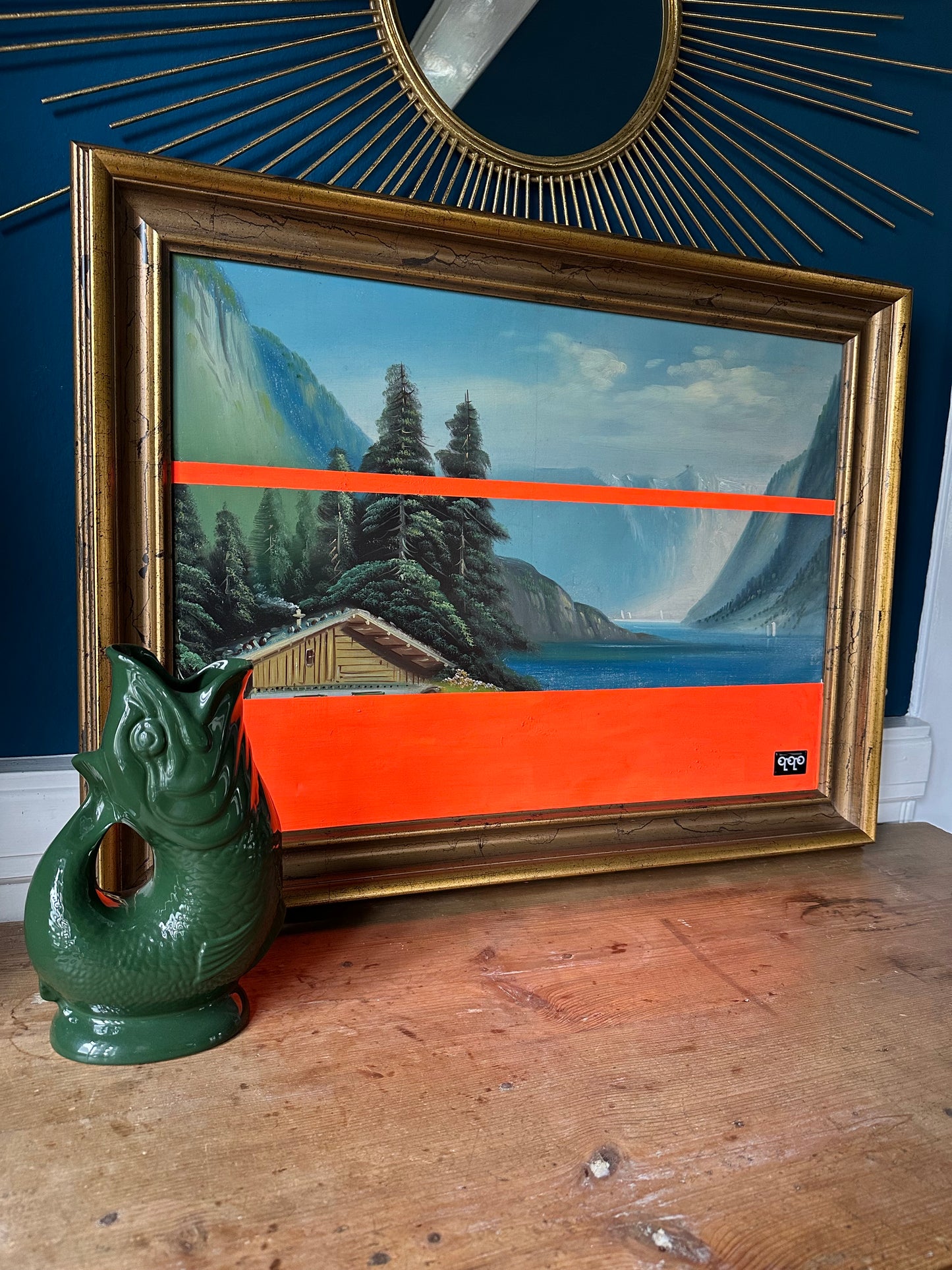 #18 striped lake 63,5 x 84cm XL