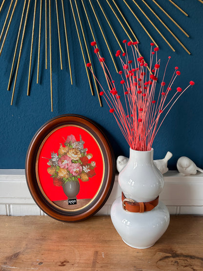 #5 happy flowers fluo red 31,5 x 26,5cm S