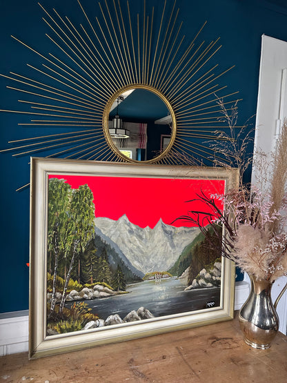 #49 fluo red sky 68,5 x 85,5cm XL