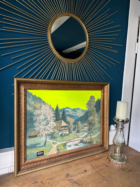 #50 Alpine glow village 55,5 x 71,5cm L