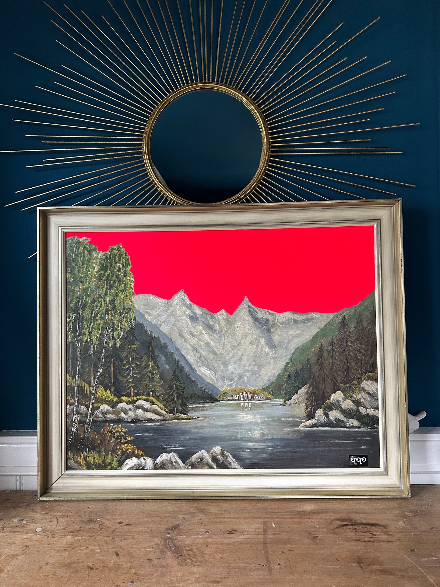 #49 fluo red sky 68,5 x 85,5cm XL