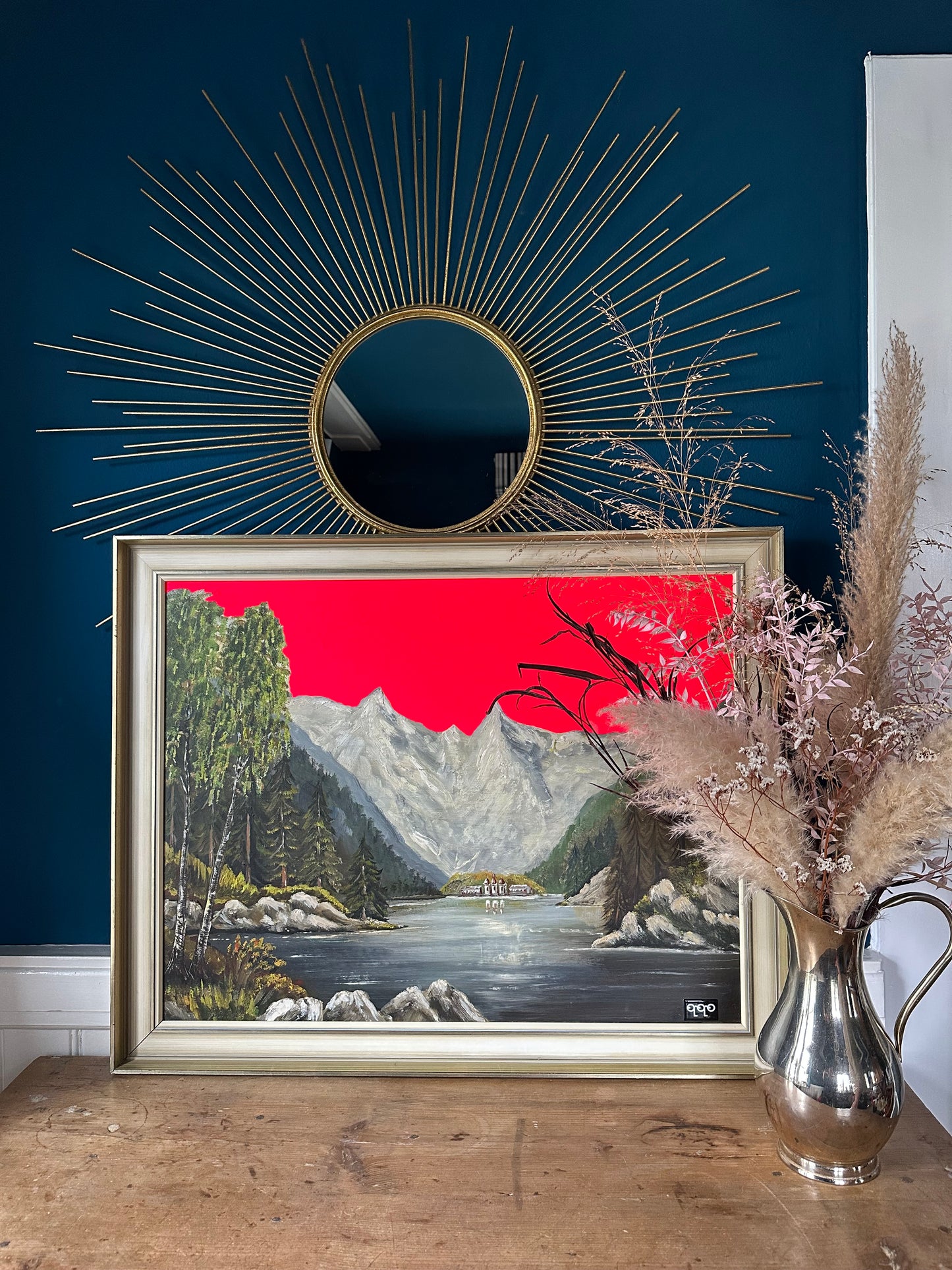 #49 fluo red sky 68,5 x 85,5cm XL
