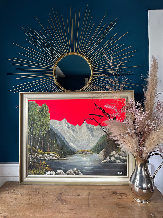 #49 fluo red sky 68,5 x 85,5cm XL