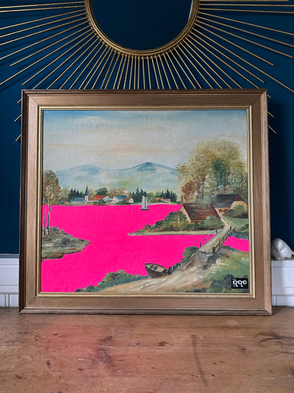 #19 the lake fluo pink 58 x 64,5cm L