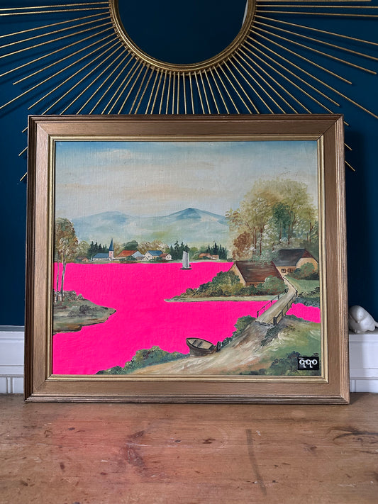 #19 the lake fluo pink 58 x 64,5cm L