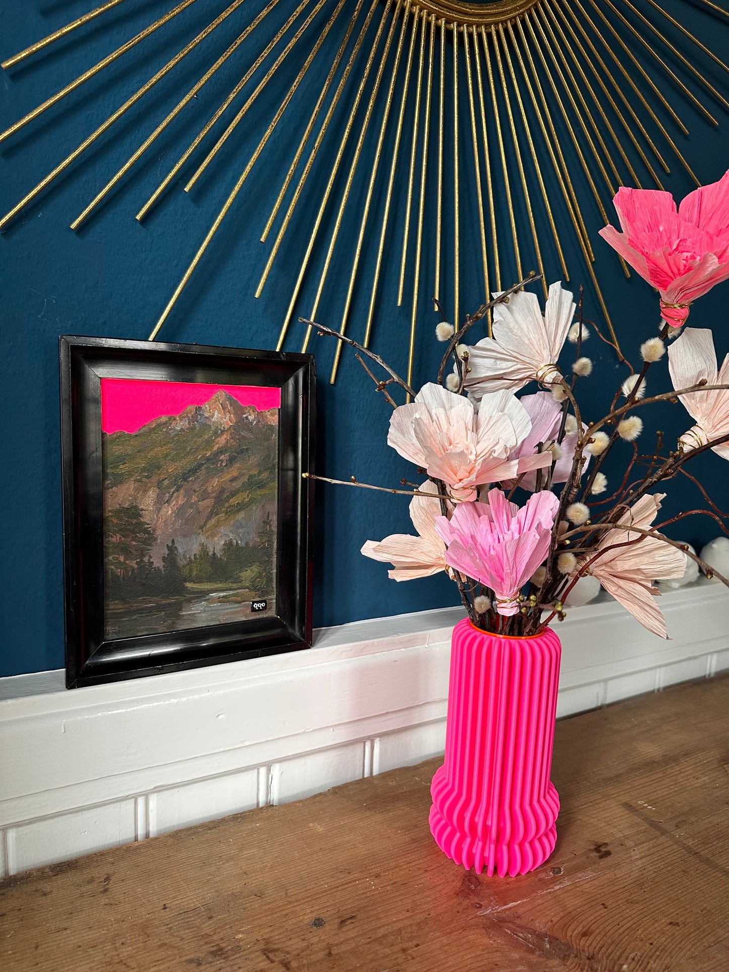 #41 small mountains fluo pink 25 x 19,5cm S