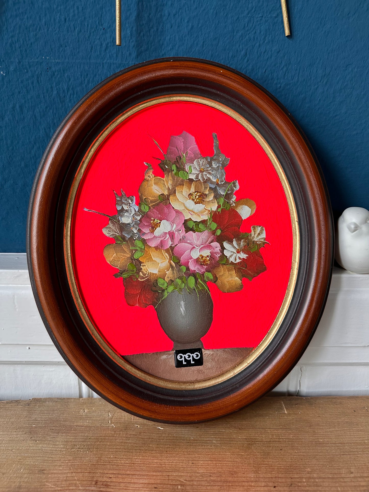 #5 happy flowers fluo red 31,5 x 26,5cm S