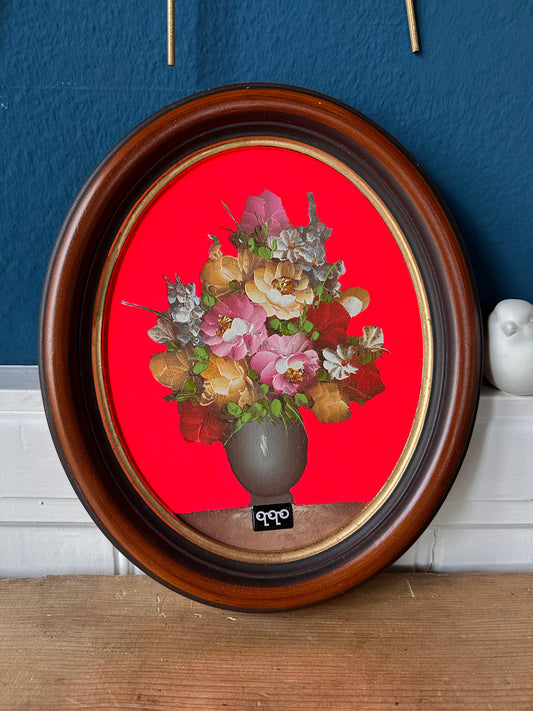 #5 happy flowers fluo red 31,5 x 26,5cm S
