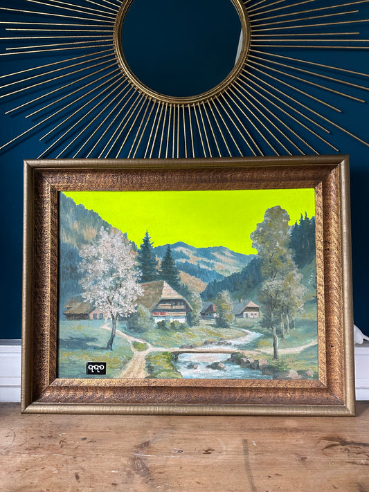 #50 Alpine glow village 55,5 x 71,5cm L