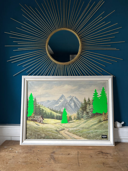 #51 clowdy summer in green 57,5 x 67cm XL